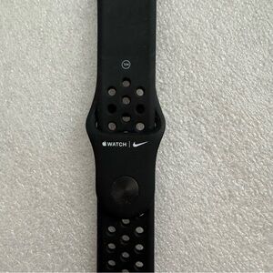Apple Nike Sport Band - Black with Perforated Design